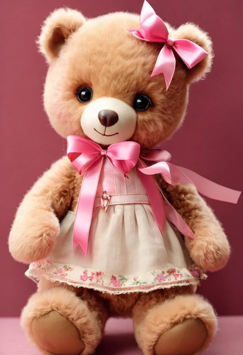 MERRYTHOUGHT,Cheeky Bear,cute,ribbon,Pink,Friendly atmosphere,Bigger in the center