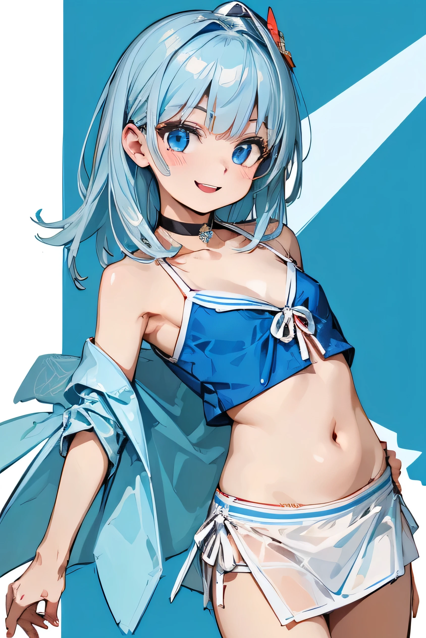 (Super detailed、Ultra-high resolution、Detailed Background)、((Flat Color))、((colorful))、((浮かぶcolorfulな水))、One female secretary in the office、body paint、Pop tattoo on belly、Big Breasts、Sexy Random Pose、Angle seen from behind、Turn around、
(Medium Hair、Vermilion blue silver hair、hair ornaments)、Beautiful blue eyes、Beautiful red lip、(blouse、Black Micro Mini Skirt、choker)、(fun、smile、A rich expression)、
I can see her white panties、Tiny Panties
