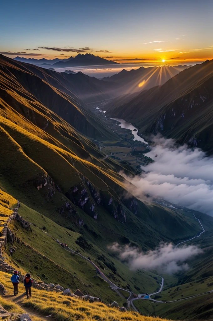 Andean New Year sunrise in Peru, waiting for the sunrise