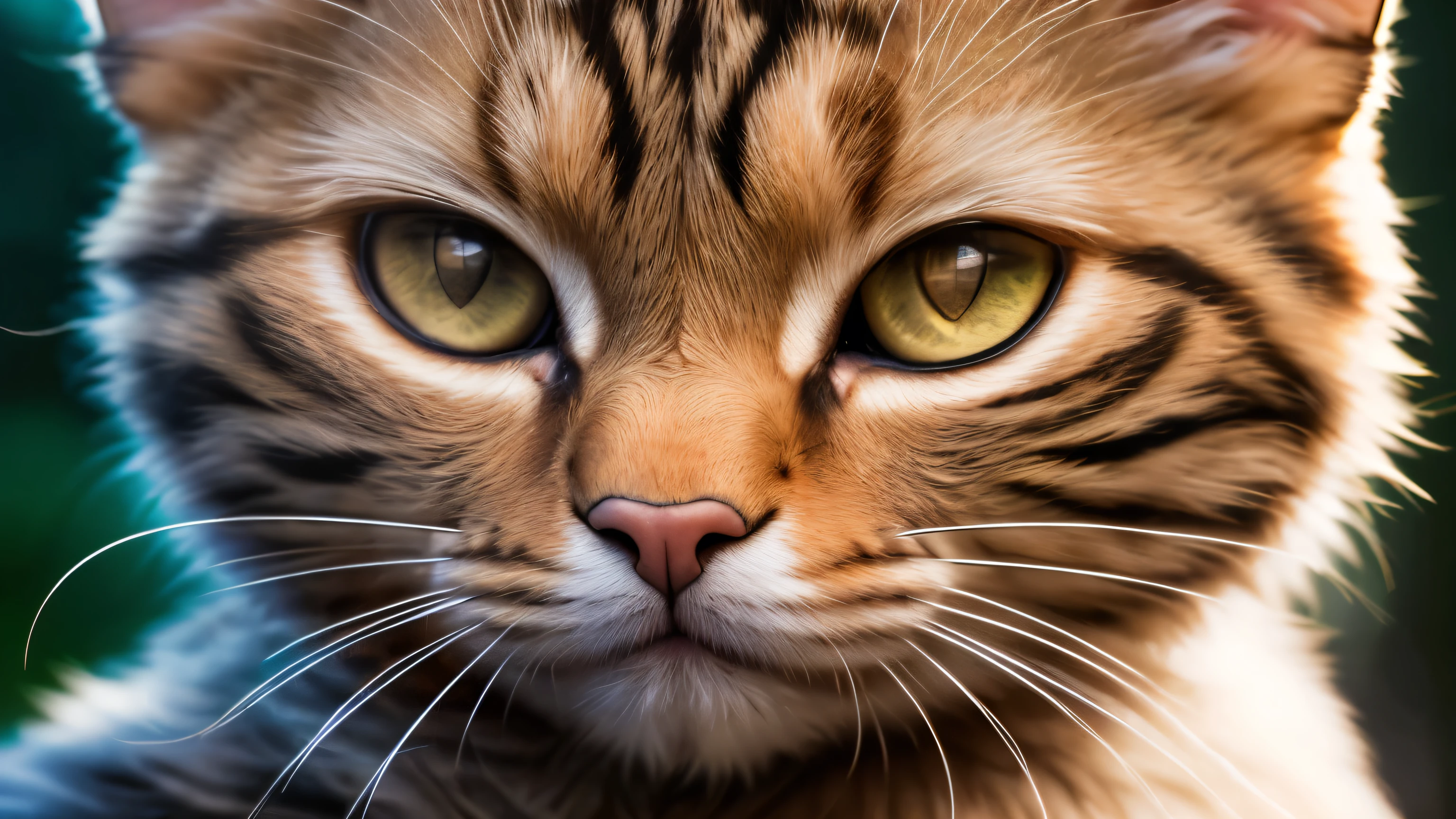 (cat), adventurer, full body, sitting, epic scene, dynamic camera, backlight, (close up:1.3), high quality photography, 3 point lighting, flash with softbox, 4k, Canon EOS R3, hdr, smooth, sharp focus, high resolution, award winning photo, 80mm, f2.8, bokeh