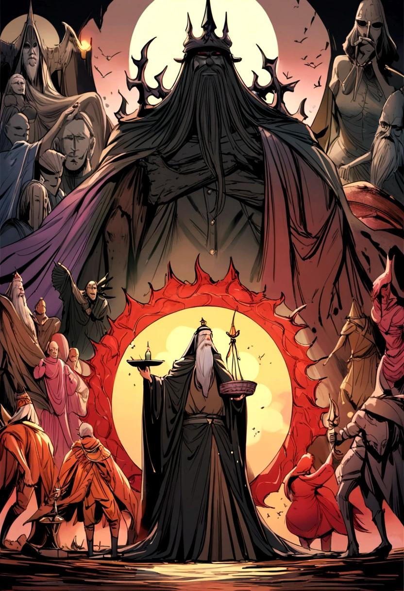 Dwaven, Tolkien, black roch, sculpture, witch king, long beard, carved plate, artesanal work