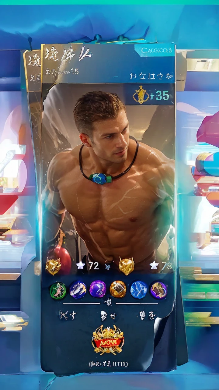 (((zoom out, full body, handsome 35 year old desirable caucasian man with distinguished features, holding dumbbells))), (black muscle shirt, light brown medium length hair, cropped sides, clean shaved face, intriguing green eyes), athletic build, strong, seductive smile with gentle expression, detailed depiction of facial features, perfectly symmetrical face, bright overhead lighting masterfully accentuates his excellent features