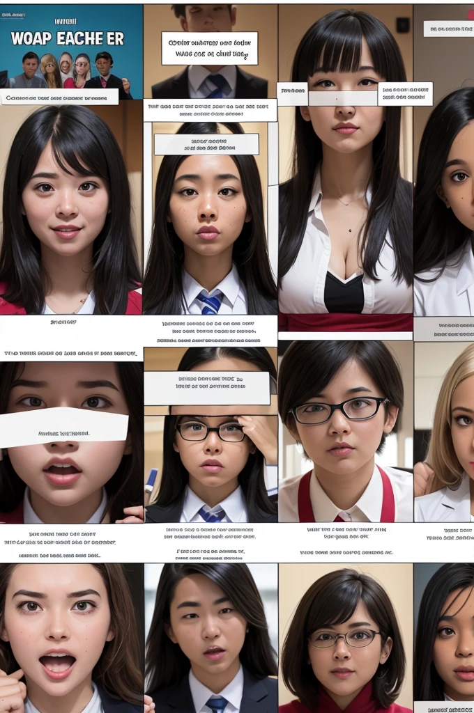 Make a comic strip telling how the semester was with the new teachers.