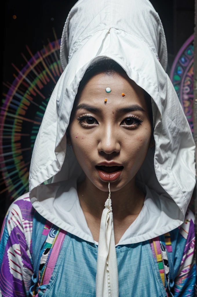 Psychedelic Trippy Screaming pocong