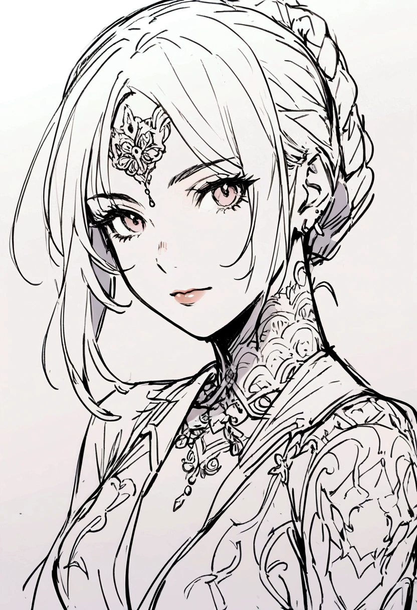 tattoo sketch of a girl