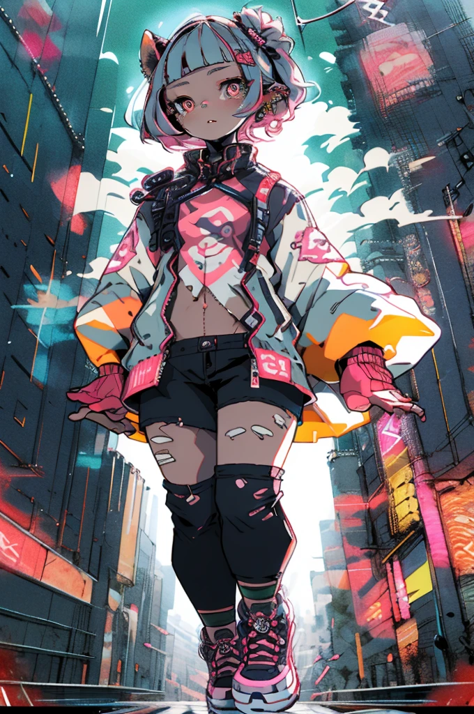 Furry, White fur, Beautiful light and shadow, Zhou Haoguang, Very fine fur, Volumetric light graffiti art, skull fashion, Neon color))), Carne Griffith CFguanxiaoyuQF, One girl, Highest quality, (Tabletop:1.2), 非常にdetailedな, One Girl, alone, Looking at the audience, (Upper Body:1.2), Erotica、Highest quality, Very beautiful, Very delicate 8K wallpaper, Super beautiful girl, masterpieceのface, (masterpieceの目:1.5), (Pixie Cut Hair:1.3),Gal, (Anatomically correct,),masterpiece, Highest quality, Raw photo, Photorealistic, face, unbelievably ridiculous, Beautiful girls, cute, Blunt bangs, Depth of written boundary, High resolution, 超detailedな, detailed, ighly detailedd, extremely detailedd eye and face, Sharp pupils, Realistic students, Sharp focus, Cinema Lighting,masterpiece, (Highest quality: 1.2), (Super quality: 1.2), figure, (Very delicate and beautiful: 1.2), Film Angle, floating, (Beautiful detailing: 1.1), (Detail Light: 1.1), Film Light, Highest quality:0.8), (Highest quality:0.8) Beastman Wolverine Girl Princess Mononoke Sideburns Cyberpunk Wolf Girl,Flexible outfit、Hairy、ケモガールHighest quality:0.8), (Highest quality:0.8), Perfect anime illustration, A girl with a casual side ponytail and cropped hair、Future punkish distressed jeans、Sneakers that look light on the feet。light blue lip。Sharp Eyes。Overall image of a toned body。Fluffy animal tail、Fluffy body hair