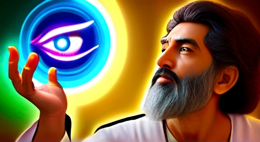A man diligently practicing spiritual vision,masterpiece,4K