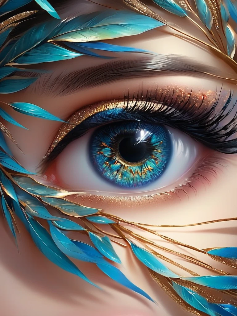 (Close-up image)（A very, very beautiful big eye close-up），（Extremely long eyelashes），（Wearing beautiful makeup）