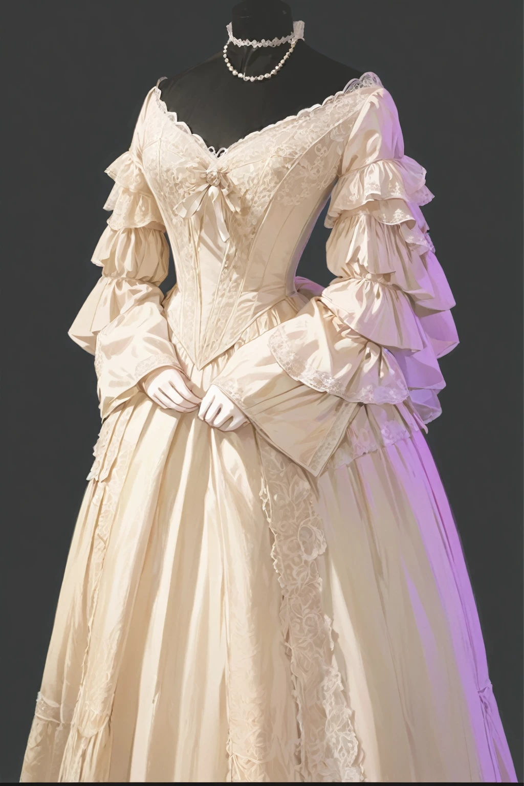 beautiful illustration, ultra-detailed, masterpiece, dress victorian, victorian era, beautiful dress, lace, anime style