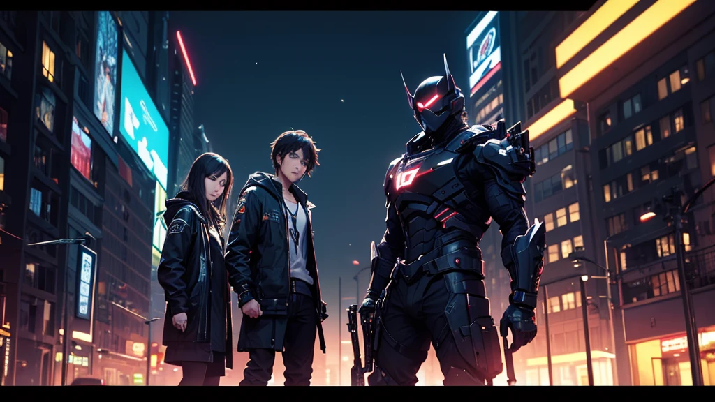dark夜の街、cyber punk、Cityscape、Decadent、Greenish light、dark、techno