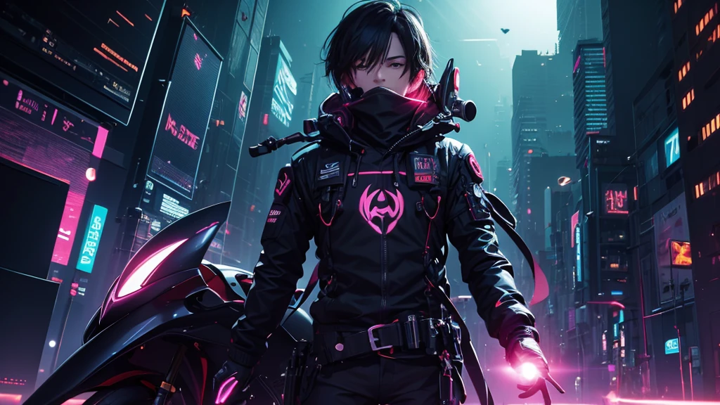dark夜の街、cyber punk、Cityscape、Decadent、Greenish light、dark、techno