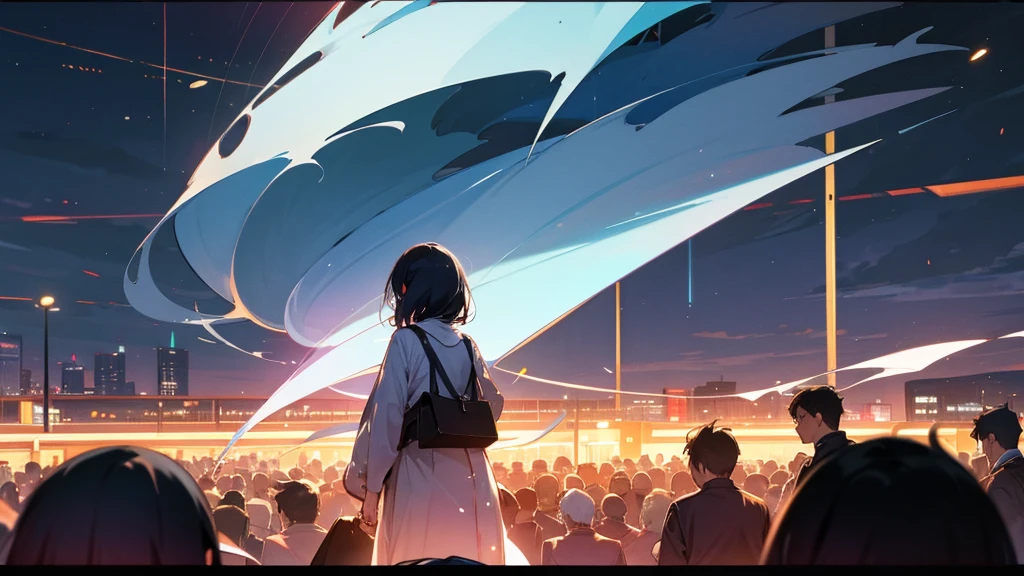 In the crowd、A woman returning home at night