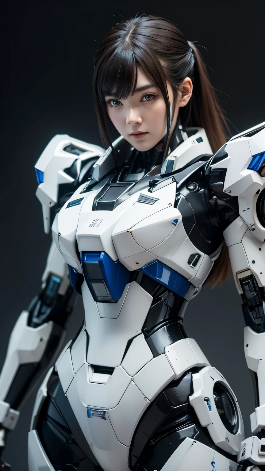 Textured skin, Super Detail, high details, High quality, Best Quality, hight resolution, 1080p, hard disk, Beautiful,(Gundam),beautiful cyborg woman,Mecha Cyborg Girl,Battle Mode,Girl with a Mecha Body,She wears a futuristic Gundam mecha,A powerful cyborg woman, sleek and futuristic, with advanced mechanical augmentations that enhance her strength and capabilities.