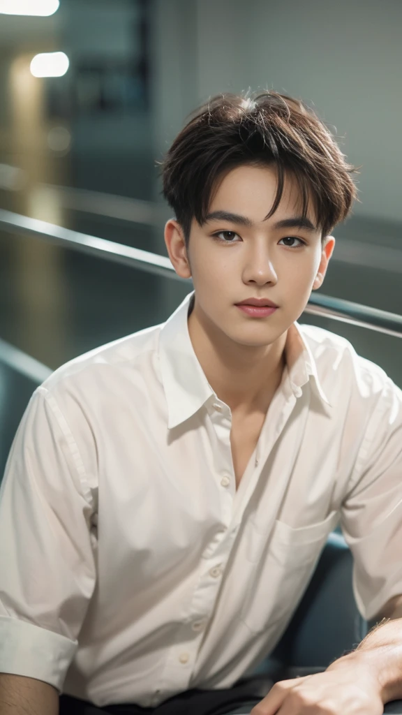 (RAW photo :1.2), (verisimilitude :1.4), (pure background), casual male, posing with a smile at the screen, very detailed eyes and face, Super detailed, High resolution, very detailed, best quality, masterpiece, 8k, amazing, fine detail, soft lighting