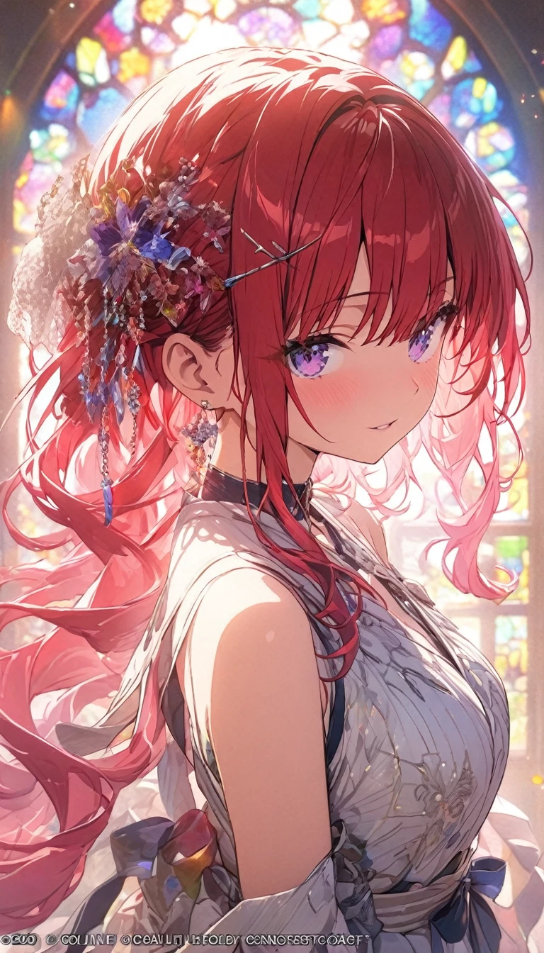 (masterpiece, Highest quality, Highest quality,Official Art, beautifully、aesthetic:1.2),(1 Girl:1.3), 1 Girl BREAK stained glass art, Colored Glass, Lead wire, Light transmission BREAK Vivid colors, Intricate Design, Glowing effect, Spiritual atmosphere、(Beautiful Anime)