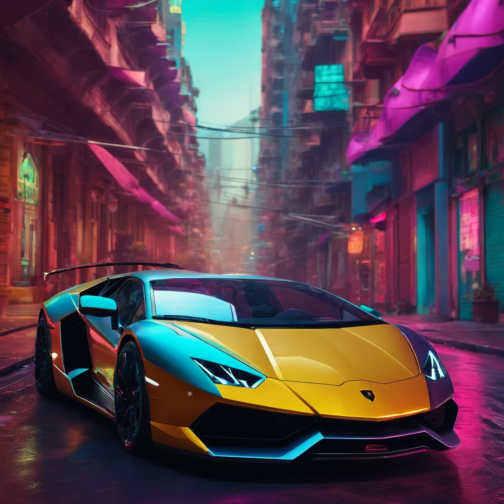 Lamborghini in cyberpunk