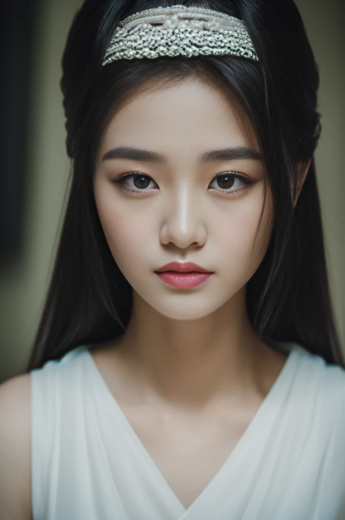 (Highest quality, 8K, masterpiece:1.3)) , (((One person: 1.4))), One girl, Upper Body、Korean women, goddess, Age 25, Portrait Photography, High Contrast, God&#39;s Perspective, Aperture F1.2, Focal length 24mm, ( whole body: 1.2), smile, Pose for a photo, Quality lace, Slip dress, Simple Cut dress, Branded Dresses, Simple Cut, Long black hair, Hair tied up, Highly detailed skin details, Detailed fabric texture, Heavy Rain