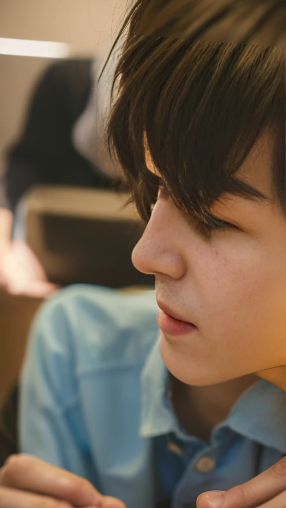 (RAW photo :1.2), (verisimilitude :1.4), casual male, posing at the screen with a smile, very detailed eyes and face, super detailed, high resolution, very detailed, best quality, masterpiece, 8k, amazing, fine detail, soft lighting