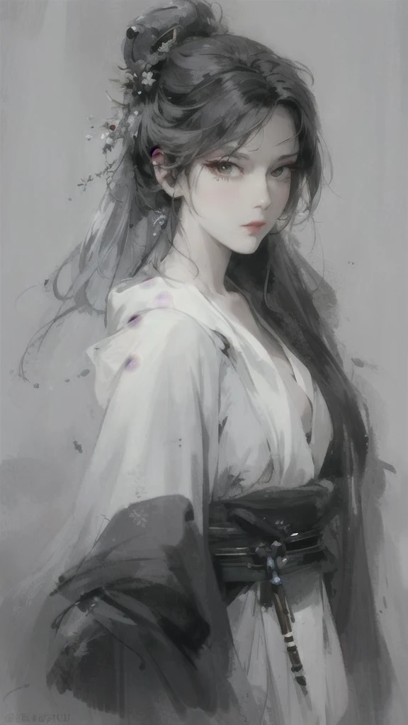 a close up of a woman with white hair and a white mask, beautiful character painting, guweiz, artwork in the style of guweiz, white haired deity, by Yang J, epic exquisite character art, stunning character art, by Fan Qi, by Wuzhun Shifan, guweiz on pixiv artstation