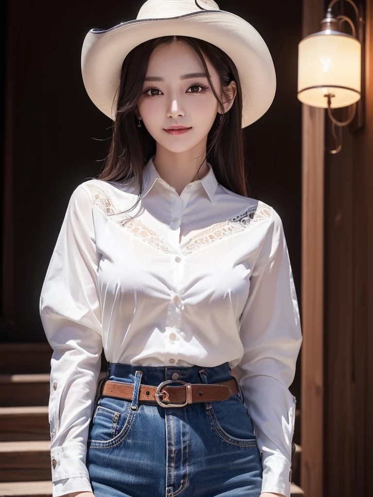 
((Highest quality、8K masterpiece:1.3))、Sharp focus:1.2、(Super beautiful face:1.0)、(Slim beauty:1.0)、(Glowing Skin:1.0)、Photo Real、Black-haired、Video Lighting、High resolution eyes and face、Video Lighting、(Cowboy Shot:1.3)、(Cute Korean Actresses)、from the front、Small breasts、smile、No sleeve