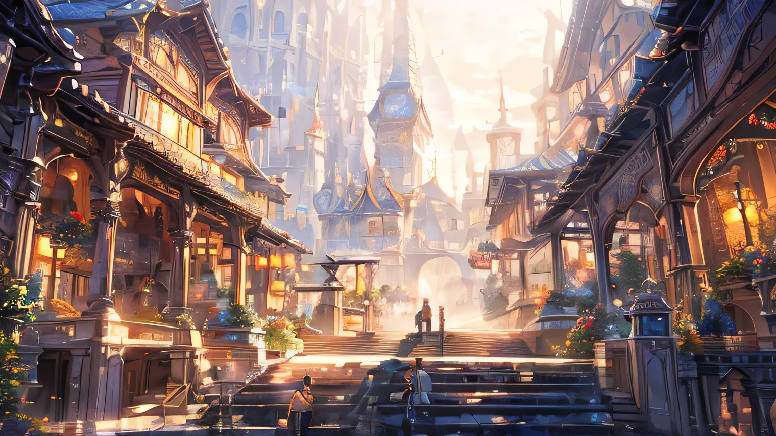 haze, Thomas Kinkade, Aaron Wiesenfeld、Beksinki、Adrian Eversen、Gedimins Plankevicius、Escher, Intricately refined textures, Matte painting details, Deep Color, wonderful, Intricate details