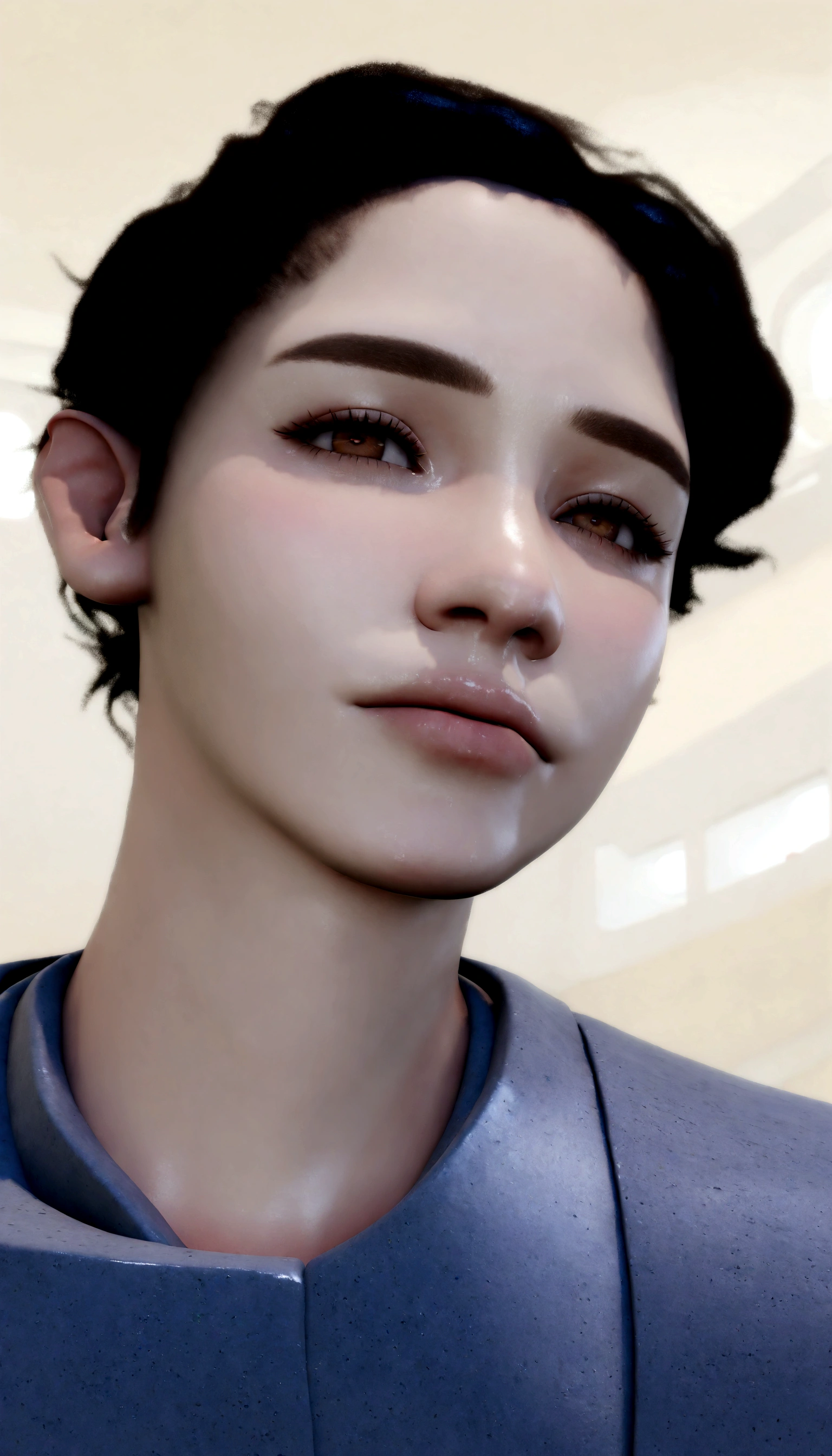 ((Best Quality)), (Masterpiece)), (Details: 1.4), 3D, Absurd Resolution, High Resolution, (Masterpiece: 1.4), Ultra Detailed, Beautiful Girl 1 Person, Futuristic Woman Image, Sparkling Brown Hair, Beautiful Brown Eyes, Beautiful Face, 20 Years Old, Spaceship, Floating, Small, Spacesuit, Spaceship, Window, Future, Dynamic Pose, Change of Clothes