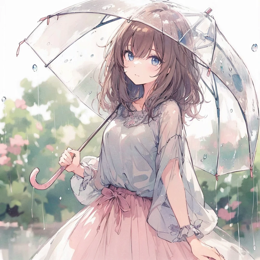 Official art using high-quality hand-drawn watercolor sketch techniques. (best quality,4k,8k,highres,masterpiece:1.2),ultra-detailed,beautiful detailed eyes,A girl with beautiful eyes, everyone, beautiful anime girl, cute anime girl, smooth anime art, anime style, elegant colors, soft lighting, delicate beautiful wet eyes, very coquettish, (beautiful large breast:1.2), (correct hands:1.2),