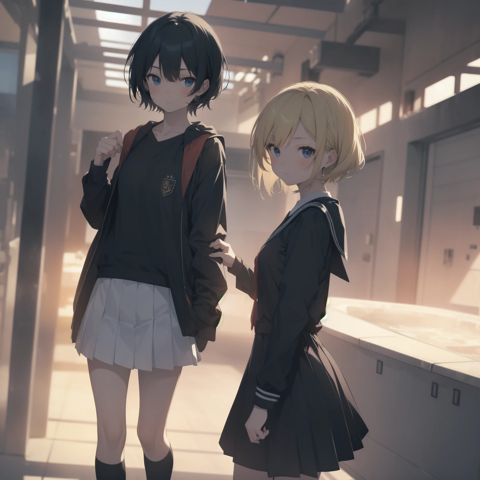 ultra-absurdres-Top quality by artist God, ultra-detailed, high resolution, anime moe artstyle, best anime 8k konachan wallpaper, pixiv contest winner, pool:2810, perfect anatomy,break, 1girl, (Please draw a girl walking sleepily to school alone. )break,(Solo,little female, 13-year-old:1.3),Full limbs, complete fingers,a junior high school student, (very short hair), short cut, flat chest, , small butt, small black eyes, beautiful detailed eyes, well-proportioned iris and pupils, expressive eyes, highres detailed hair, soft expression, salor school_uniform, sailor collar, serahuku, bow, pleated skirt,(Detailed Lighting), (Detailed background), in the School commute route. break,super detailed skin, Best cinematic lighting powered by famous artist, 8k,beauty illustration,photoshop_(medium),very aesthetic,break,((artist:saiguchi_otoufu )), artist:clamp ,artist:carnelian ,artist:kantoku ,
