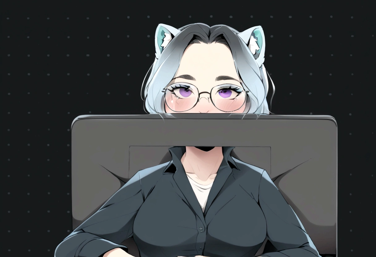 Furry, A woman, Glasses