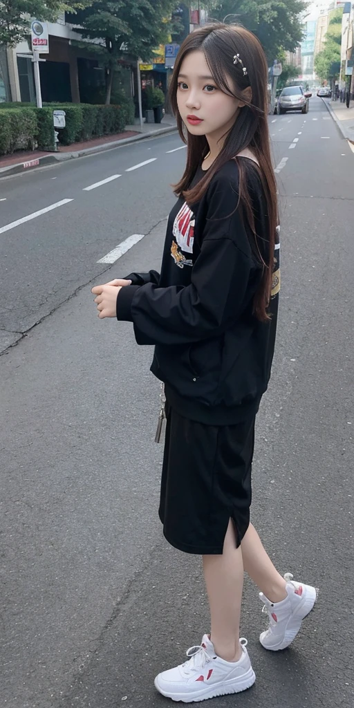 road, girl, scene of being spoken to, troubled, big