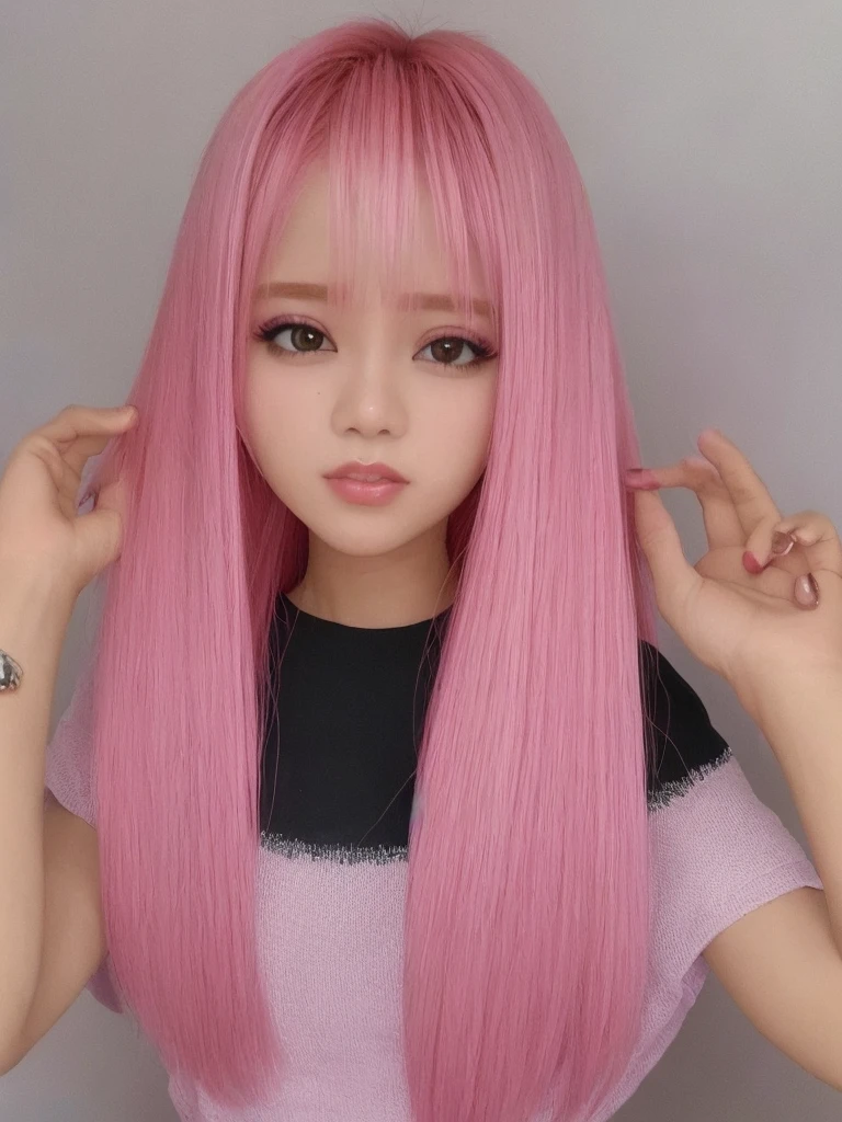 Rambut pink wanita