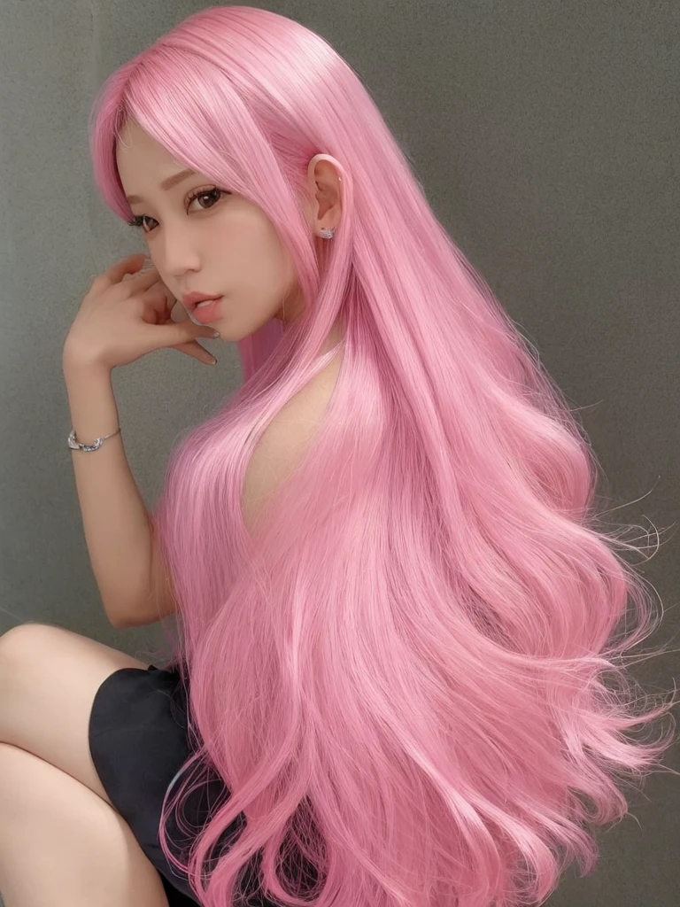 Rambut pink wanita