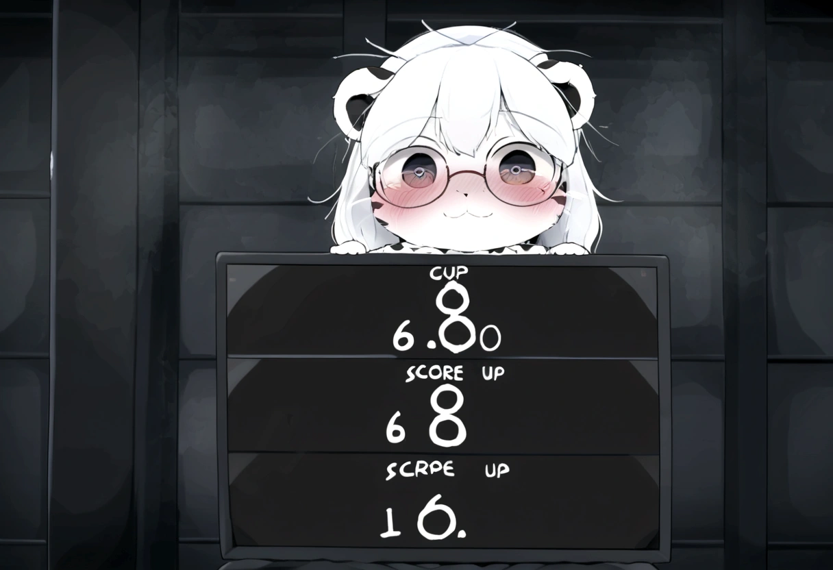 Furry, A woman, Glasses, score_9, score_8_up, score_7_up, score_6_up, source_anime, rating_safe, dagasi_style, furry, cheetah, white skin, , furry female
