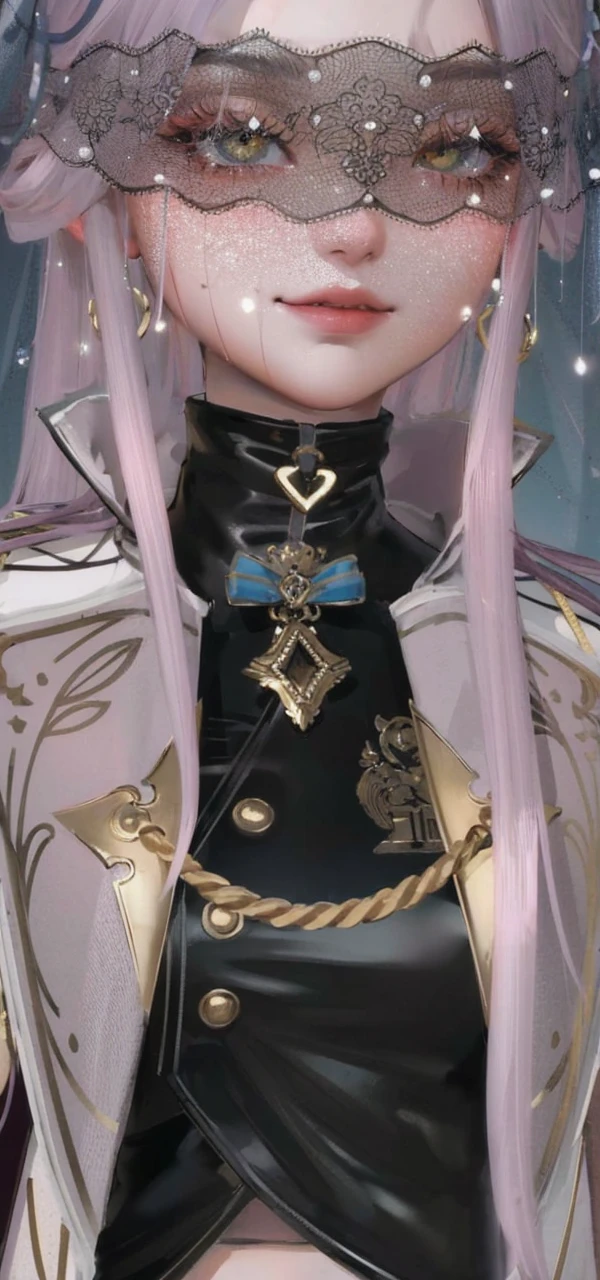 Best quality, masterpiece, pixiv, concealed golden eyes, hair violet, long hair, red dress, stairs, high quality 4k, complete fingers, covered golden eyes, violet hair, high quality 4k, covered yellow eyes, beautiful eyes, blindfolded