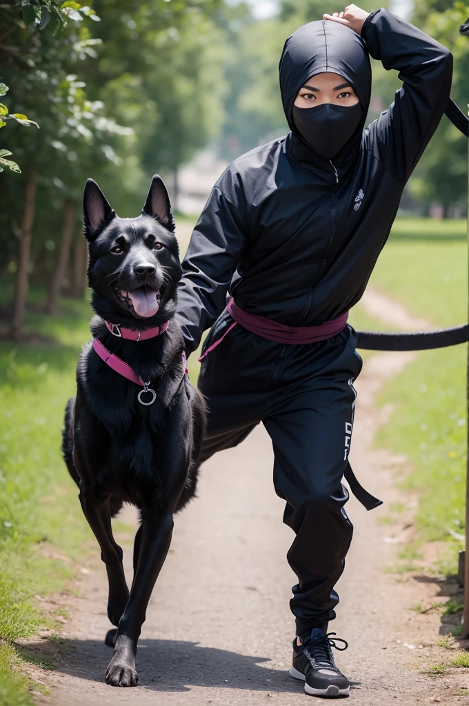 Ninja with dog