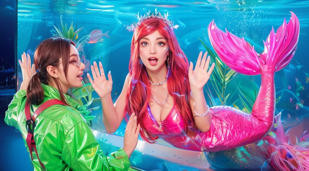 3d style, simplified design, 3d render, glossy texture, smooth 3d model, multiple light sources, rim light, sharp post effects render, (glossy plastic texture with multiple big light probe refractions), perfect cgi, smooth silhouette, high intensity refraction, (super glossy material), most beautiful vfx , blue background, plastic refractions, realistic, 4k, high resolution, rim light, photo shoot, commercial photo, profile shot, 4k, rim light, high resolution, 4k, glossy texture, smooth 3d model, multiple light sources, rim light, sharp post effects render, (glossy metallic texture with multiple big light probe refractions), perfect cgi, cgi art created only with gradients, smooth silhouette, high intensity refraction, (super glossy chrome material), most beautiful vfx, blue background, chrome metal refractions, multiple light sources, rim light, sharp post effects render, perfect cgi, digital art, detailed digital art, reflective, best quality, 4k, masterpiece:1.2, ultra-detailed, realistic, vivid colors, dark and moody lighting, The image of the highest quality, ensuring every detail is showcased perfectly. It in 4k resolution, allowing viewers to immerse themselves in the richness of the colors and intricate details. The realistic rendering. under the spotlight, reflecting, high-resolution image, realistic rendering, dark background, and rim light photorealistic The image features three characters standing in front of three houses. The characters are a red-haired mermaid, a purple cat, and an orange dog. They are each holding a yellow maraca