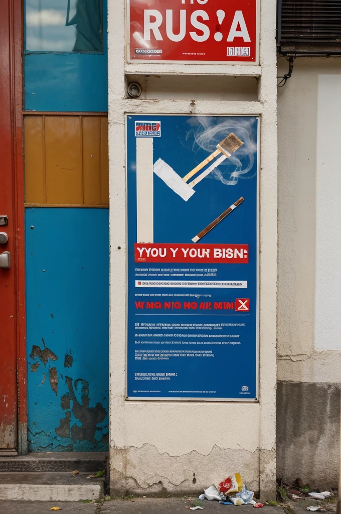 Make a simple poster with the theme of Public Service Advertisements (like a poster about drugs, smoking ban, and throw rubbish in the right place)