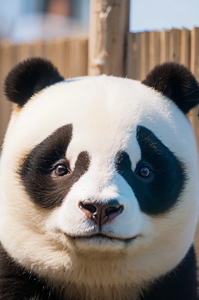 Ferocious panda front face