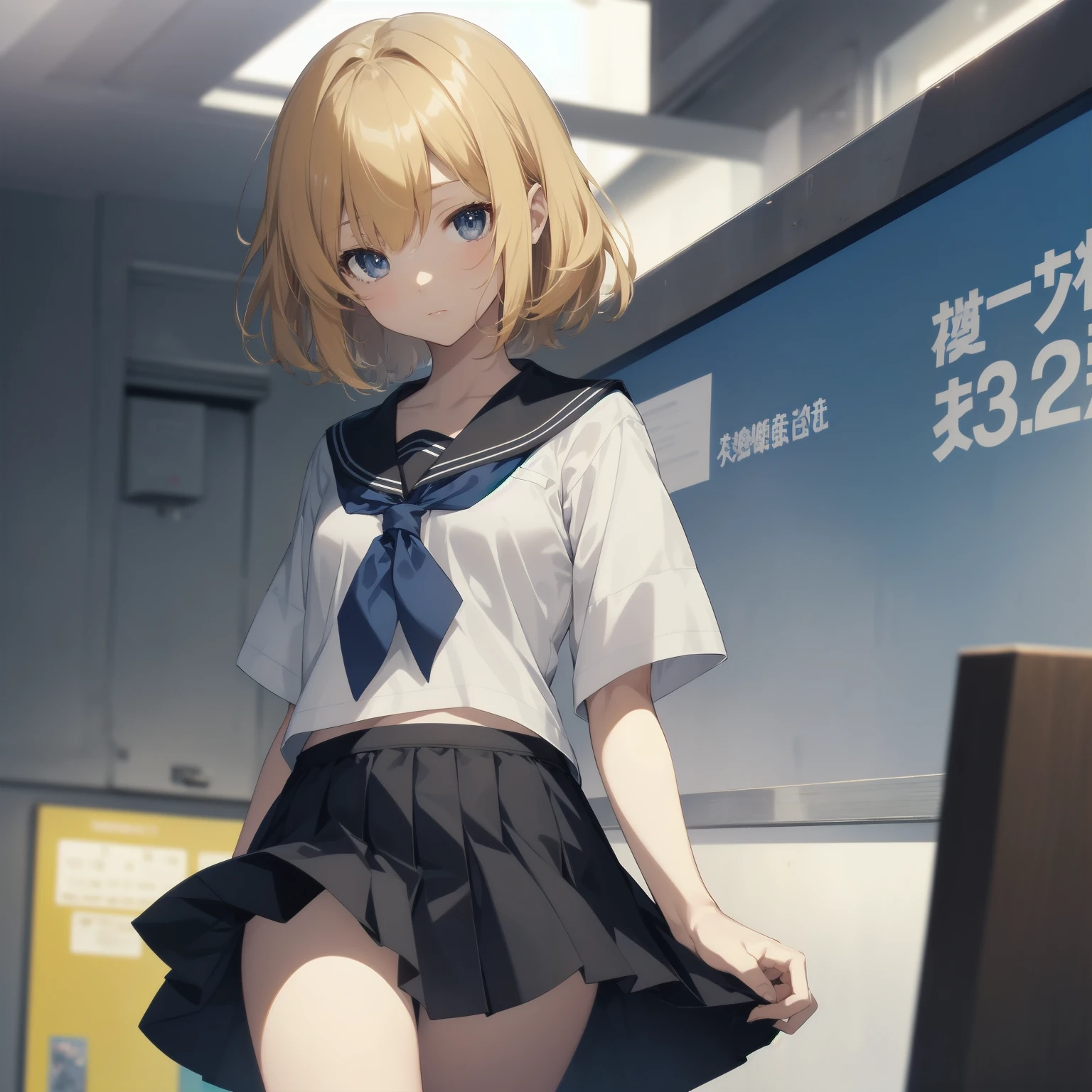 ultra-absurdres-Top quality by artist God, ultra-detailed, high resolution, anime moe artstyle, best anime 8k konachan wallpaper, pixiv contest winner, pool:2810, perfect anatomy,break, 1girl, (Please draw a girl walking sleepily to school alone. )break,(Solo,little female, 13-year-old:1.3),Full limbs, complete fingers,a junior high school student, (very short hair), short cut, flat chest, , small butt, small black eyes, beautiful detailed eyes, well-proportioned iris and pupils, expressive eyes, highres detailed hair, soft expression, salor school_uniform, sailor collar, serahuku, bow, pleated skirt,(Detailed Lighting), (Detailed background), in the School commute route. break,super detailed skin, Best cinematic lighting powered by famous artist, 8k,beauty illustration,photoshop_(medium),very aesthetic,break,((artist:saiguchi_otoufu )), artist:clamp ,artist:carnelian ,artist:kantoku ,
