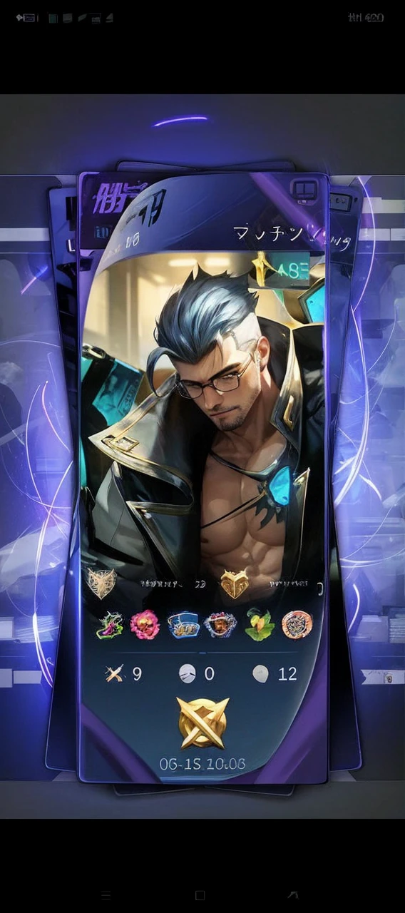 best quality, very detailed, handsome, with glasses