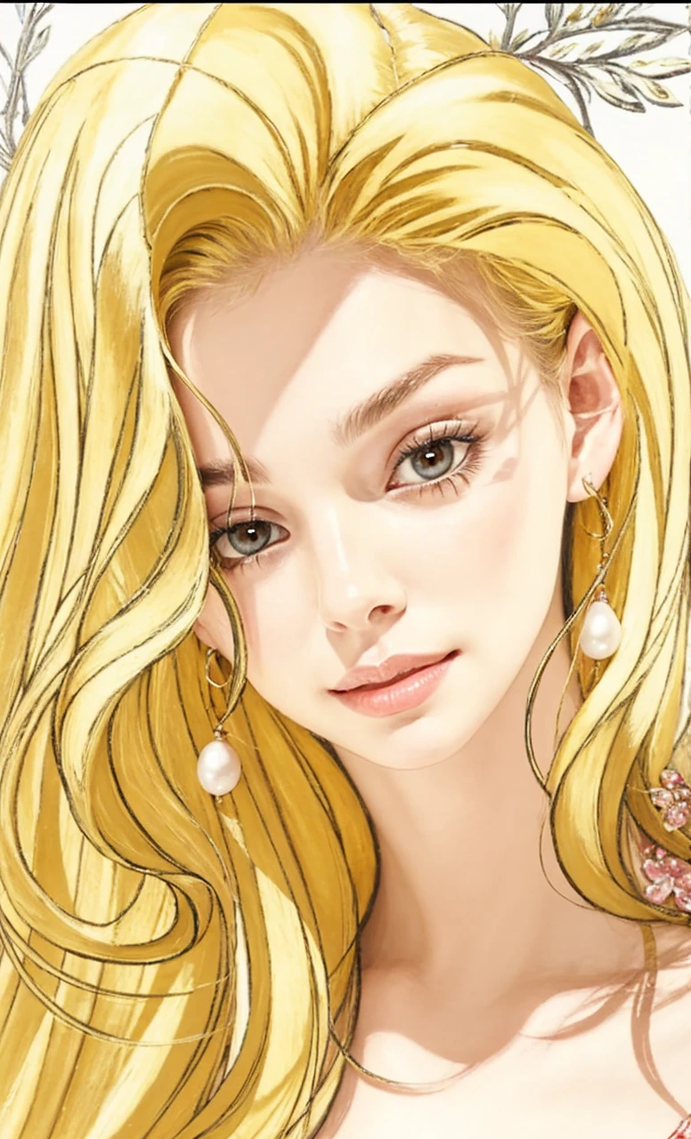 A stunningly lifelike portrait captures a 26-year-old girl with red eyes and beautiful European features. Smile,