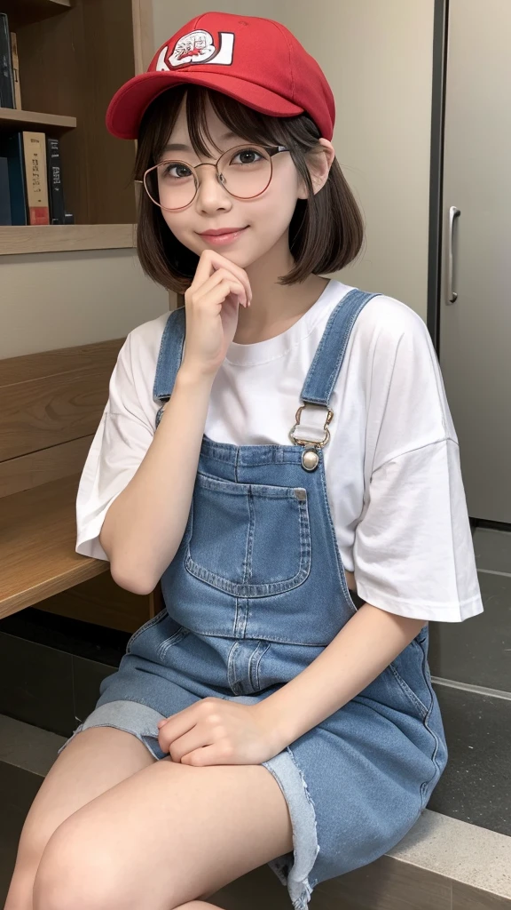 Arale is small and has a slightly rounded figure.、Overall a cute impression。The face shape is round、Plump cheeks。The eyes are large and round、It has a sparkling shine like an anime character.。Eyebrows are thin and arched、Make a gentle impression。the nose is small and round,。The mouth is small、When you smile, both ends rise up.。She wears big round glasses、Wearing a red cap。In front of the cap「Arare」it is written like this。He is wearing blue overalls and a white T-shirt、Yellow Boots。Raise your right hand high「Uncha」" he said cheerfully.。
In the background you can see Dr. Yamabuki's house in Penguin Village.。The house is a brown wooden structure.、The roof is made of blue tiles。There is a well-kept garden in front of the house.、Colorful flowers々is blooming。The sky is blue and clear.、White clouds float、The bright sunlight illuminates everything。Arale's overall atmosphere is cheerful and bright.、A scene that makes viewers smile。