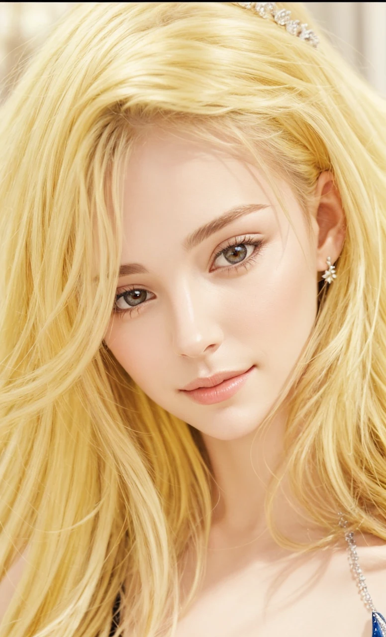 A stunningly lifelike portrait captures a 26-year-old girl with red eyes and beautiful European features. Smile,