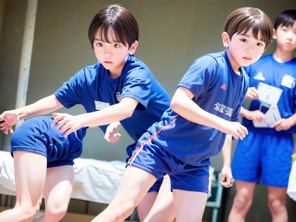Prison cell、Prison officers abuse、Boy being raped、Cute boy、Boy in gym clothes、Blue shorts、Bullying、Being attacked while sleeping、(10Age 1.4)、Japanese、Hot summer day、A pained cry、torture、(Boy 1.4)