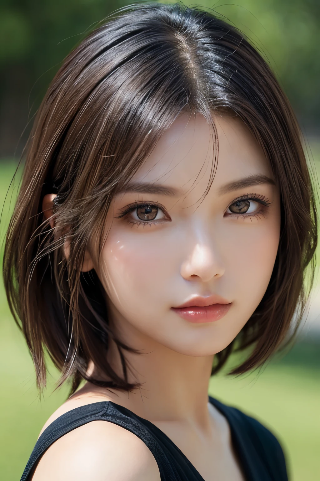 (masterpiece:1.2, Highest quality), (Beautiful, detailed eyes: 1.2、Beautiful skin、Beautiful hair、Good posture and dignity、Beautiful manners、sympathy、Beautiful eyes), ((One Woman)), (Red eyes:1.4), (Detailed eyes and face:1.3), ((Woman with short hair)), (Beautiful and vivid background:1.2), (Highly detailed CG, Super detailed, Best Shadow:1.1), ((Depth of written boundary)), ((watercolor)), beautiful concept figure, (Orange background:0.5), (figure:1.1), (Very nice and beautiful:1.1), (Perfect detail:1.1), from the front, Cowboy Shot, scenery 