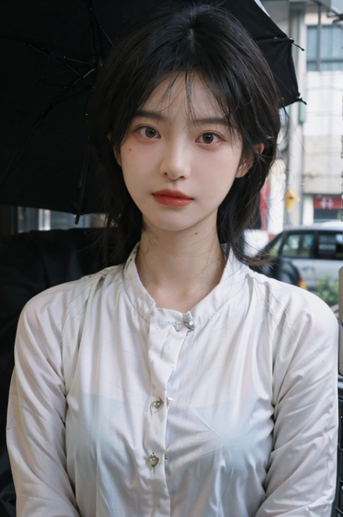 (Skin details:1.4), (smooth skin textures:1.3), Lipstick, background, Direct vision, earrings, serene, calm, (Realistic and detailed eyes:1.2), Natural skin texture, Realistic facial details, Soft dramatic lighting, Vivid details, 35 mm film, outdoor, (Photo Practical:1.4), (hyper Practical:1.4), (Practical:1.3), (Smoother lighting:1.05), (Improve lighting quality:0.9), (Highest quality real skin textures:1.4), Exquisite eyes, Delicate face, Close-up of face, (Enhance the beauty of skin texture:1.1), Hair details, Vest,normal body ratio, short hair, Moles under the eyes, thinking, A faint smile,公园background,Portrait Photography, Depth of Field, Bokeh, Surrealism, Ray Tracing, (Portrait Photography:1.1), Surrealism, High Detail, Chiaroscuro, Ray Tracing, reflected light, Ultra HD, Ultra HD, masterpiece, Textured Skin, Super Detail, High Detail, high quality, best quality
