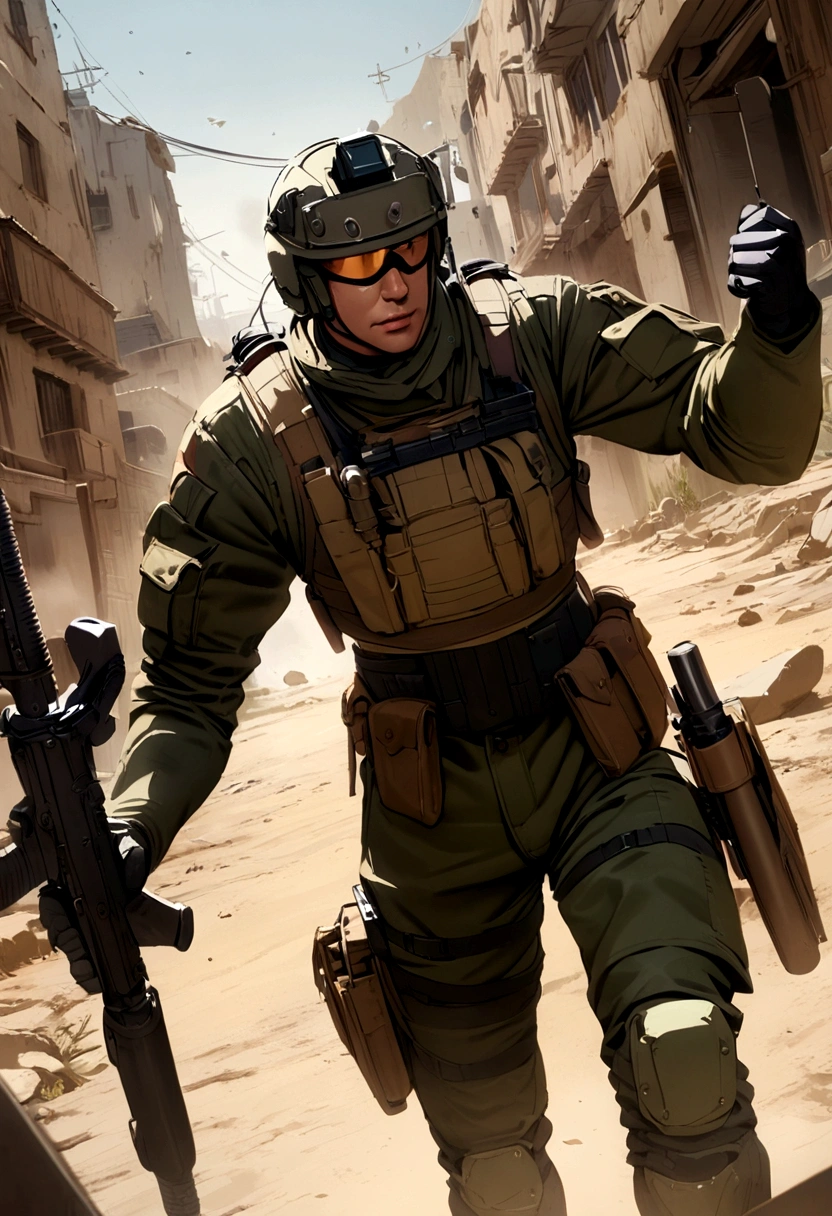 bunnies in soldier in a war