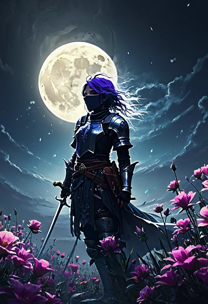 The first knights, Flowers for the Faded, Moonchild, Punked Steam, D&D, 4k, abstract
