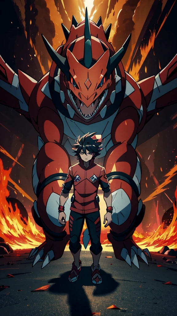 Primal Groudon (pokemon) humanoide 