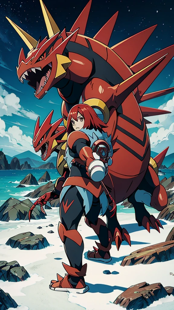 Primal Groudon (pokemon) humanoide 